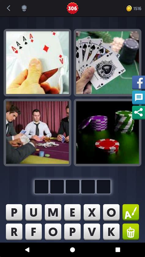 4 pics 1 word de poker 8 letras