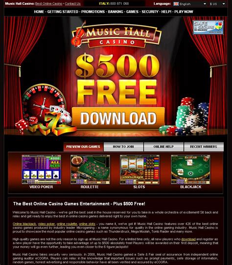 Music hall casino aplicação