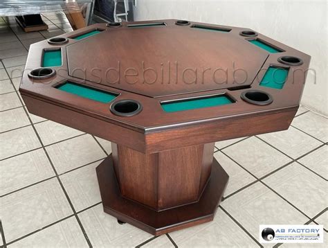Octagon mesa de poker planos de madeira