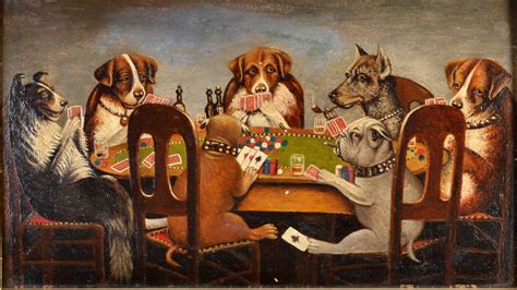 Perros jugando poker original
