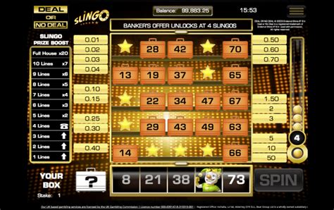 Play Slingo Deal Or No Deal slot